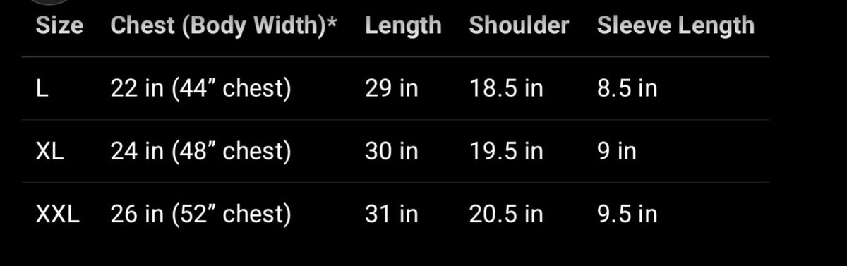 Size Guide for ANTAR YUDH